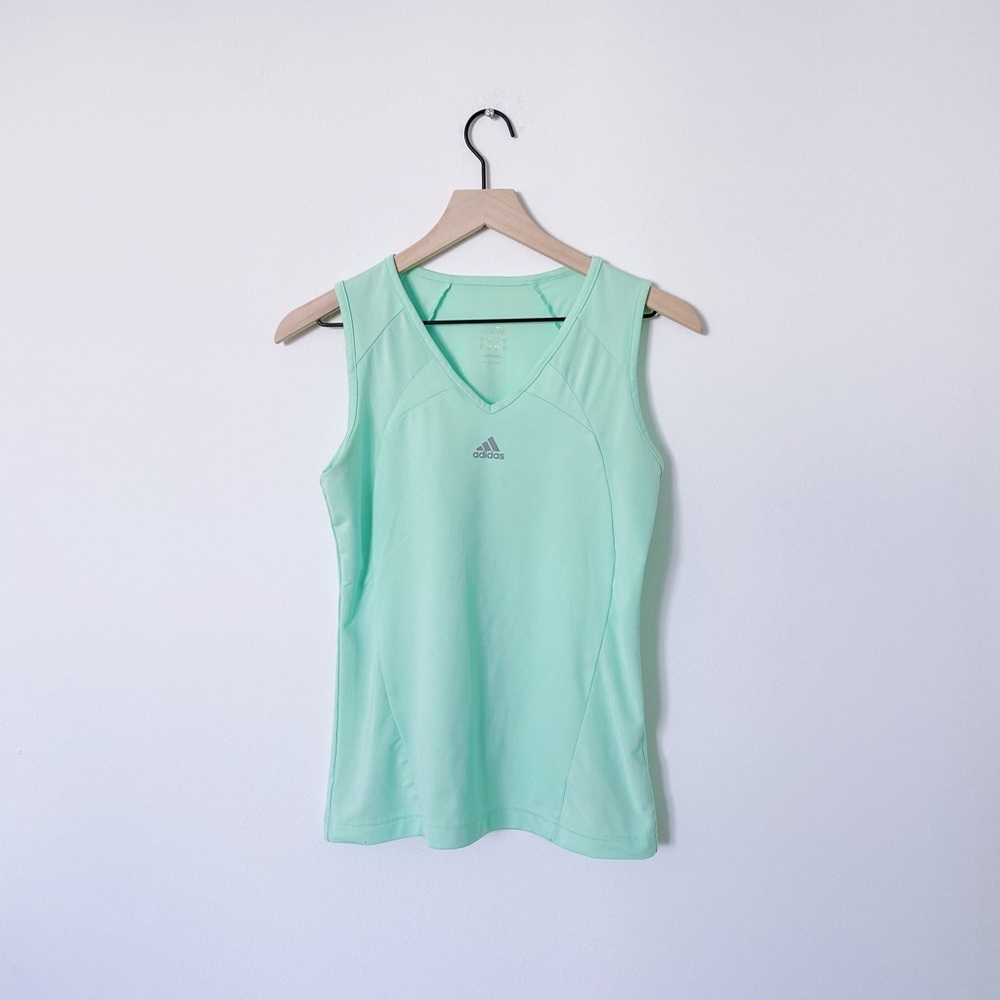 Adidas Mint Green Sleeveless Workout Shirt